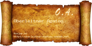 Oberleitner Agaton névjegykártya